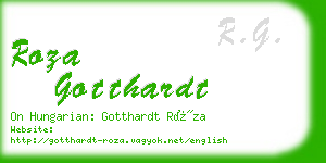 roza gotthardt business card